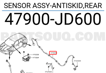 Nissan 47900JD600 SENSOR ASSY-ANTISKID,REAR