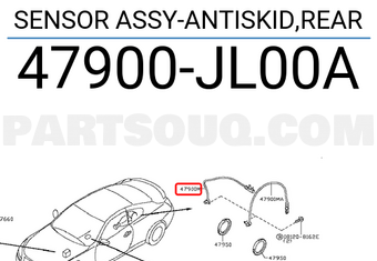 Nissan 47900JL00A SENSOR ASSY-ANTISKID,REAR