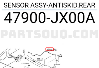 Nissan 47900JX00A SENSOR ASSY-ANTISKID,REAR