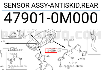 Nissan 479010M000 SENSOR ASSY-ANTISKID,REAR