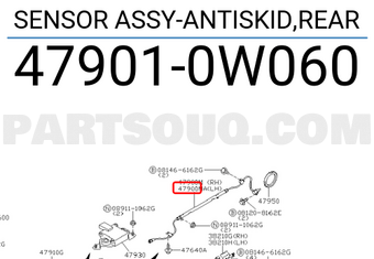 Nissan 479010W060 SENSOR ASSY-ANTISKID,REAR