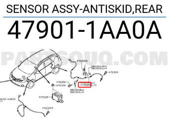 Nissan 479011AA0A SENSOR ASSY-ANTISKID,REAR