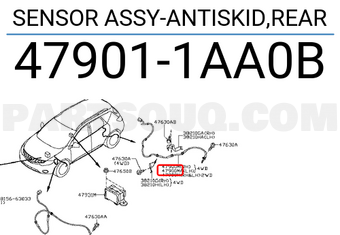 Nissan 479011AA0B SENSOR ASSY-ANTISKID,REAR