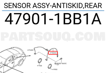 Nissan 479011BB1A SENSOR ASSY-ANTISKID,REAR