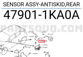 Nissan 479011KA0A SENSOR ASSY-ANTISKID,REAR