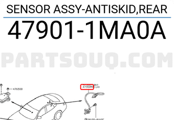 Nissan 479011MA0A SENSOR ASSY-ANTISKID,REAR