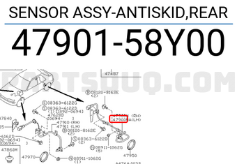 Nissan 4790158Y00 SENSOR ASSY-ANTISKID,REAR