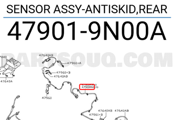 Nissan 479019N00A SENSOR ASSY-ANTISKID,REAR