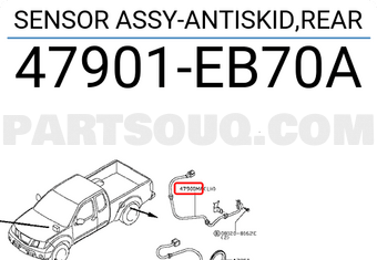 Nissan 47901EB70A SENSOR ASSY-ANTISKID,REAR