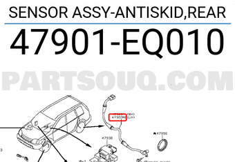 Nissan 47901EQ010 SENSOR ASSY-ANTISKID,REAR