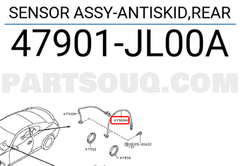 Nissan 47901JL00A SENSOR ASSY-ANTISKID,REAR