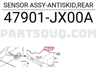 Nissan 47901JX00A SENSOR ASSY-ANTISKID,REAR