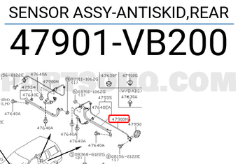 Nissan 47901VB200 SENSOR ASSY-ANTISKID,REAR