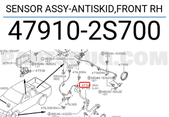 Nissan 479102S700 SENSOR ASSY-ANTISKID,FRONT RH