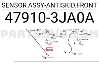 Nissan 479103JA0A SENSOR ASSY-ANTISKID,FRONT
