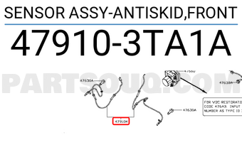 Nissan 479103TA1A SENSOR ASSY-ANTISKID,FRONT