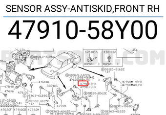 Nissan 4791058Y00 SENSOR ASSY-ANTISKID,FRONT RH