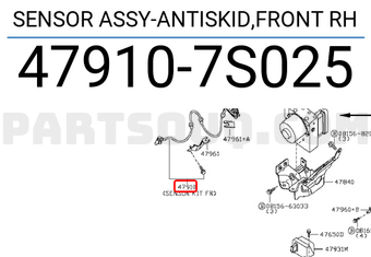 Nissan 479107S025 SENSOR ASSY-ANTISKID,FRONT RH