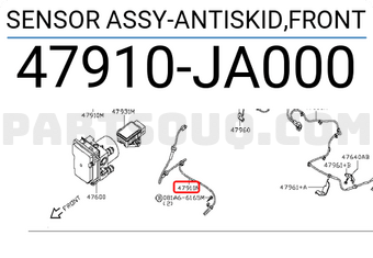 Nissan 47910JA000 SENSOR ASSY-ANTISKID,FRONT