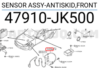 Nissan 47910JK500 SENSOR ASSY-ANTISKID,FRONT