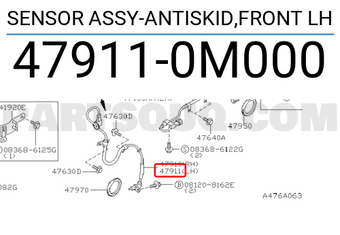 Nissan 479110M000 SENSOR ASSY-ANTISKID,FRONT LH