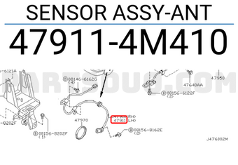 Nissan 479114M410 SENSOR ASSY-ANT