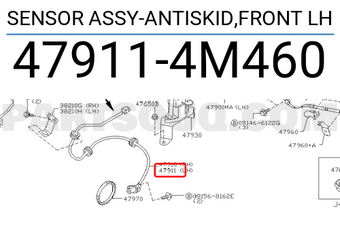 Nissan 479114M460 SENSOR ASSY-ANTISKID,FRONT LH