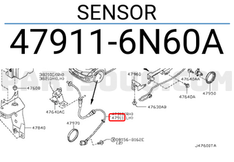 Nissan 479116N60A SENSOR