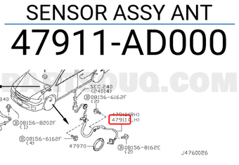 Nissan 47911AD000 SENSOR ASSY ANT