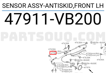 Nissan 47911VB200 SENSOR ASSY-ANTISKID,FRONT LH