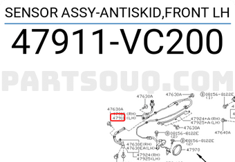 Nissan 47911VC200 SENSOR ASSY-ANTISKID,FRONT LH