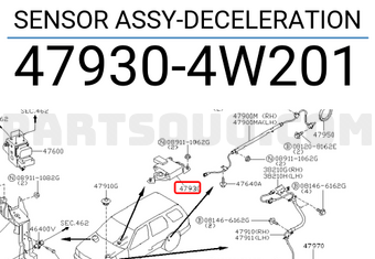 Nissan 479304W201 SENSOR ASSY-DECELERATION