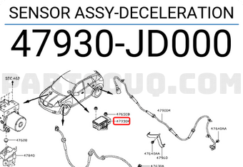 Nissan 47930JD000 SENSOR ASSY-DECELERATION
