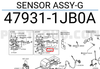 Nissan 479311JB0A SENSOR ASSY-G