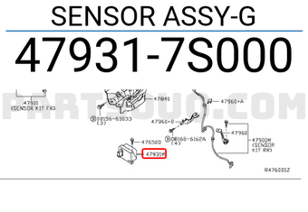 Nissan 479317S000 SENSOR ASSY-G