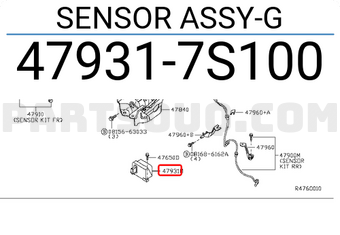 Nissan 479317S100 SENSOR ASSY-G