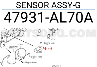 Nissan 47931AL70A SENSOR ASSY-G