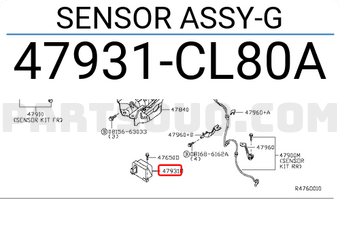 Nissan 47931CL80A SENSOR ASSY-G
