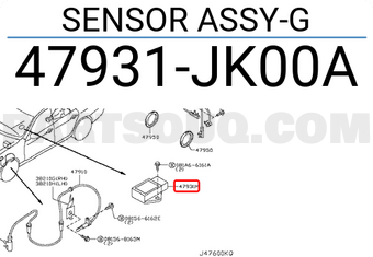 Nissan 47931JK00A SENSOR ASSY-G