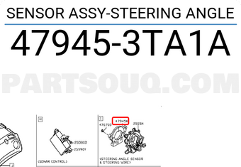 Nissan 479453TA1A SENSOR ASSY-STEERING ANGLE