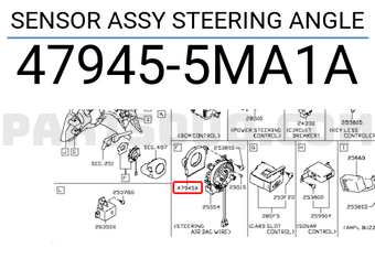 Nissan 479455MA1A SENSOR ASSY STEERING ANGLE