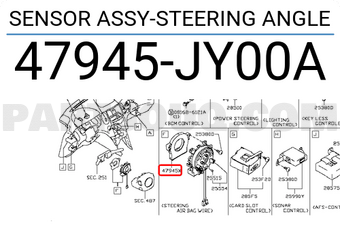 Nissan 47945JY00A SENSOR ASSY-STEERING ANGLE