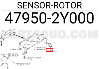 Nissan 479502Y000 SENSOR-ROTOR