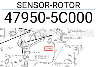 Nissan 479505C000 SENSOR-ROTOR
