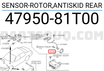 Nissan 4795081T00 SENSOR-ROTOR,ANTISKID REAR