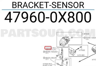 Nissan 479600X800 BRACKET-SENSOR