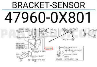 Nissan 479600X801 BRACKET-SENSOR