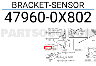 Nissan 479600X802 BRACKET-SENSOR