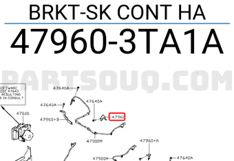 Nissan 479603TA1A BRKT-SK CONT HA