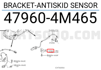 Nissan 479604M465 BRACKET-ANTISKID SENSOR